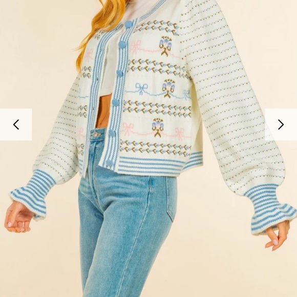 Bow Cardigan - Picture 2 of 5